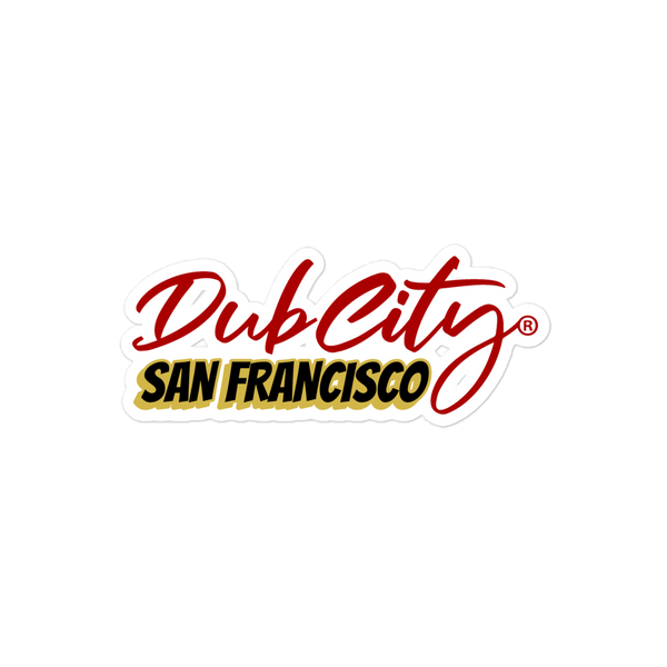 DUB CITY Red & Gold Bubble-free stickers