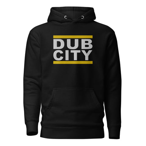 Dub City Embroidered Black & Yellow Hoodie